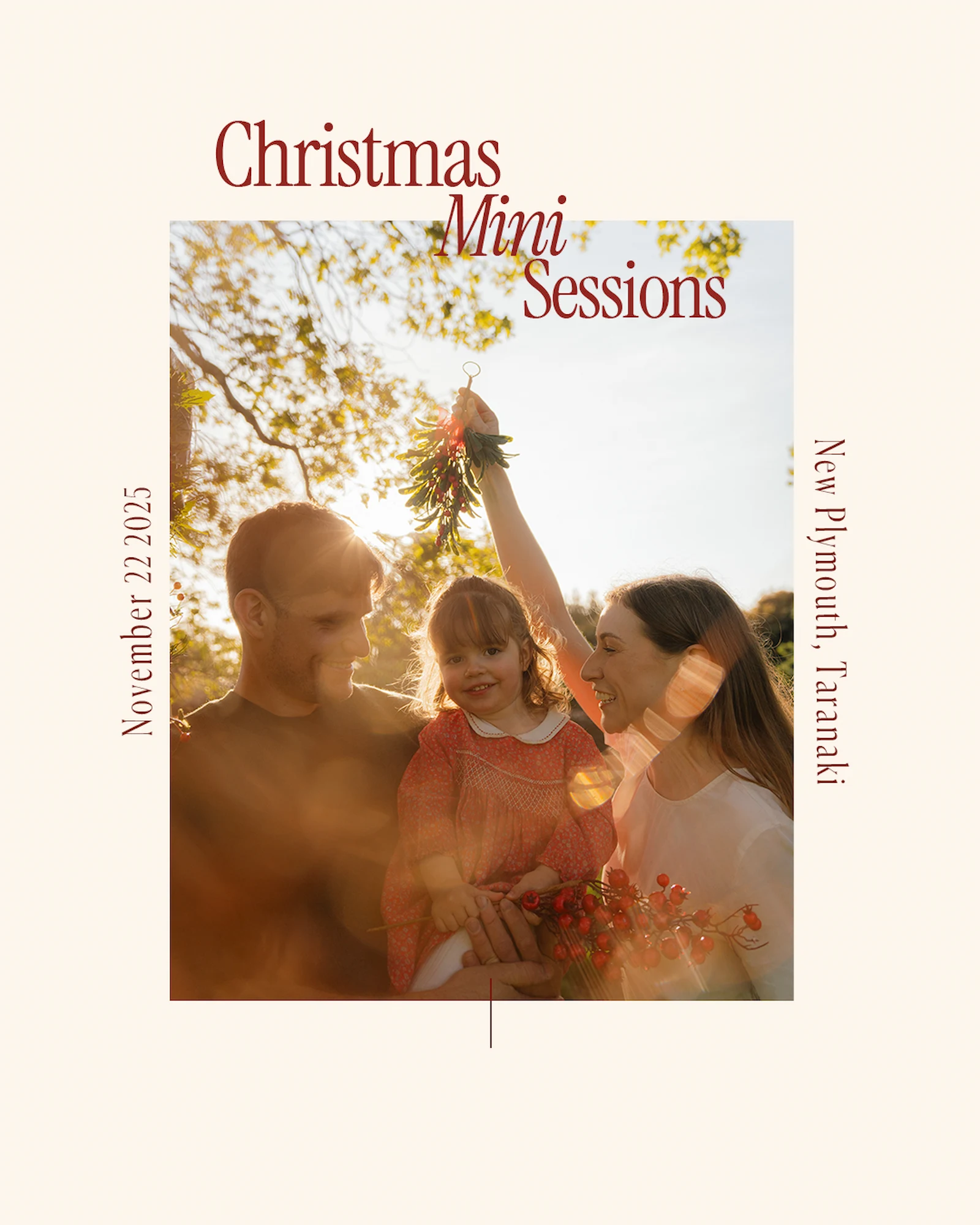 Christmas Mini Shoot New Plymouth - Festive Family Photography